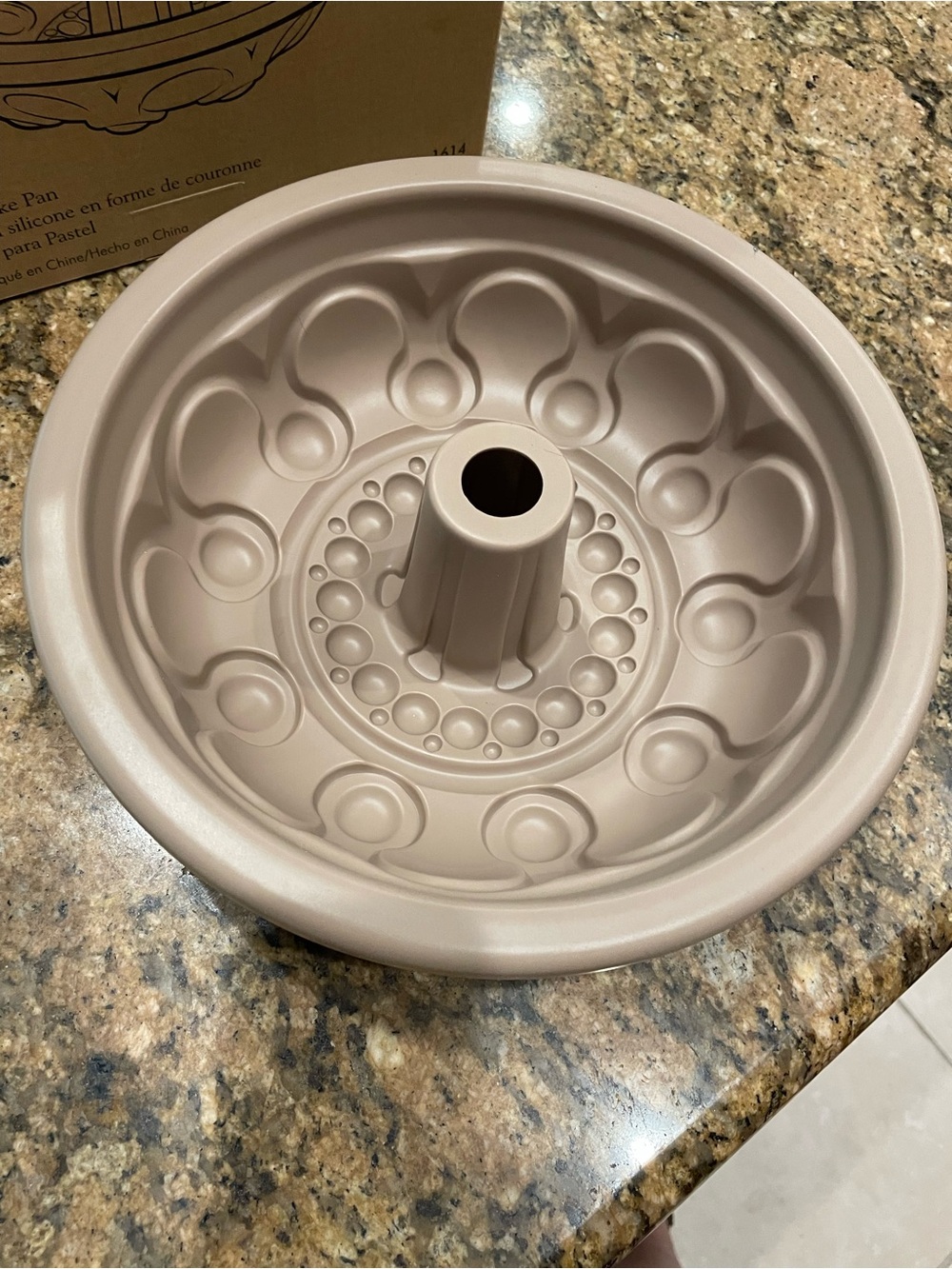 The Pampered Chef Silicone Bundt Pan in Beige